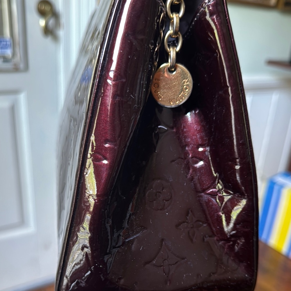 Louis Vuitton Elegant Burgundy Vintage Patent Leather Handbag Purse handbag tote - Picture 3 of 10